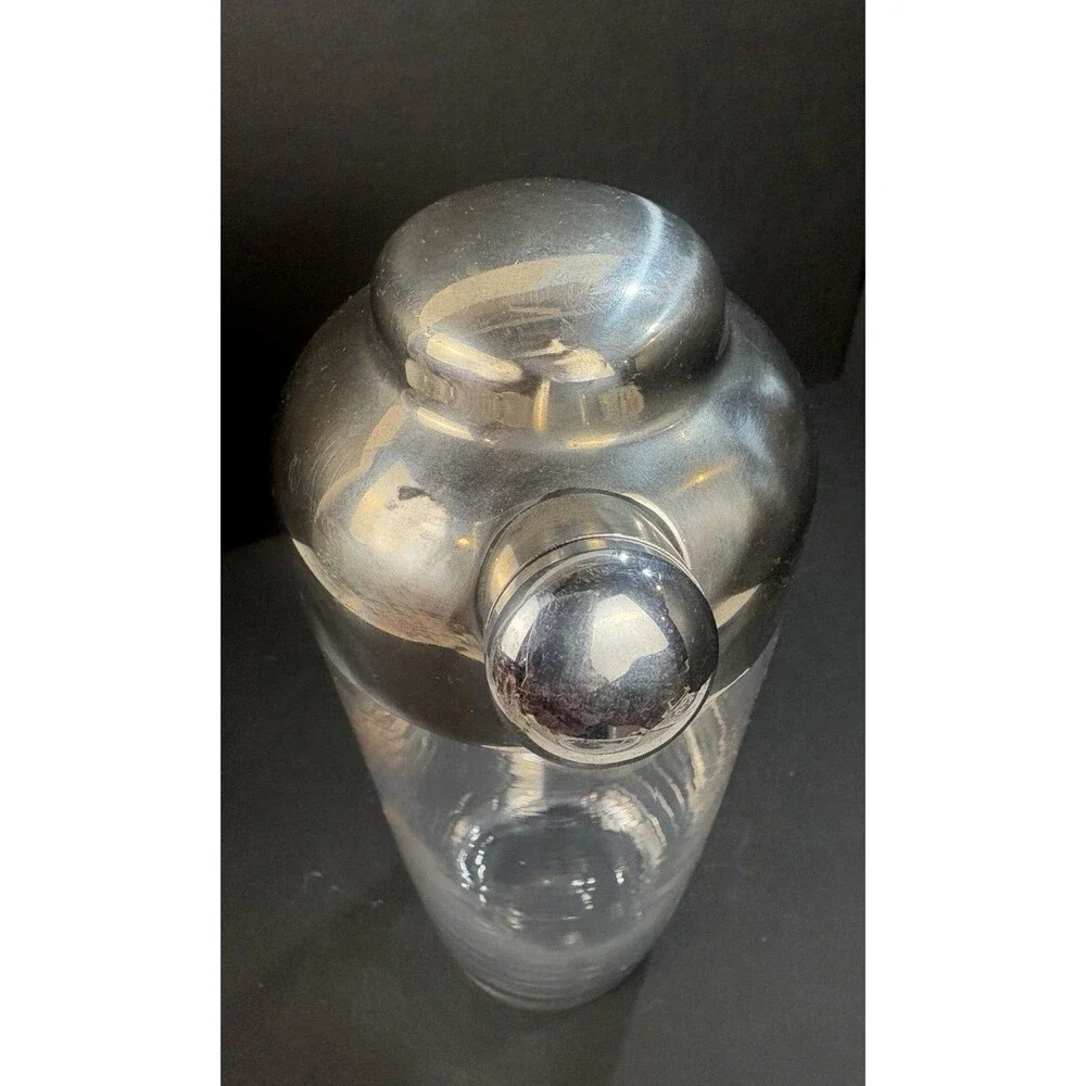 Cocktail Shaker Can Can Dancers with Chrome Top Art Deco Vintage Style